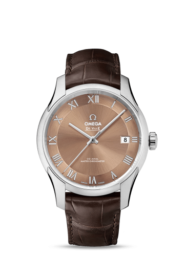 Omega De Ville Hour Vision Master Chronometer Stainless Steel / Brown